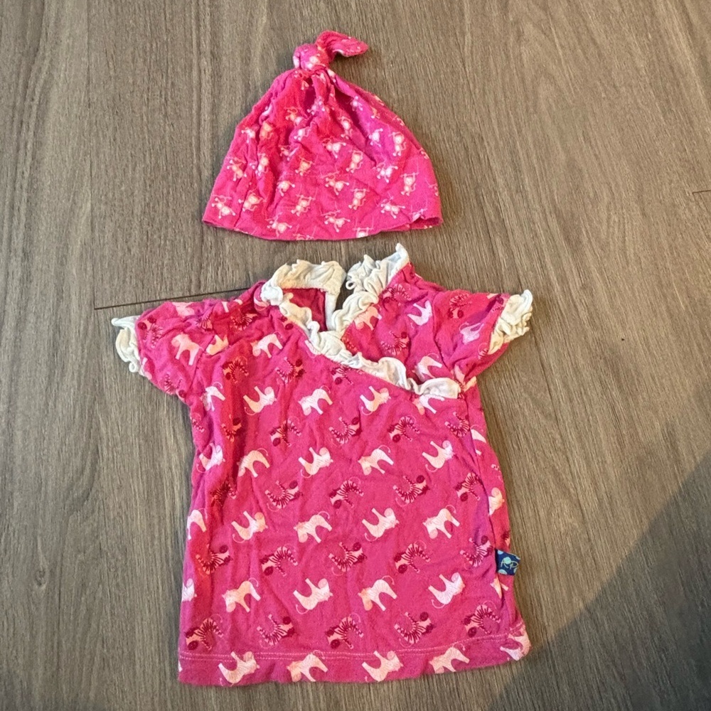 Kickee Pants Bright Pink Baby Outfit